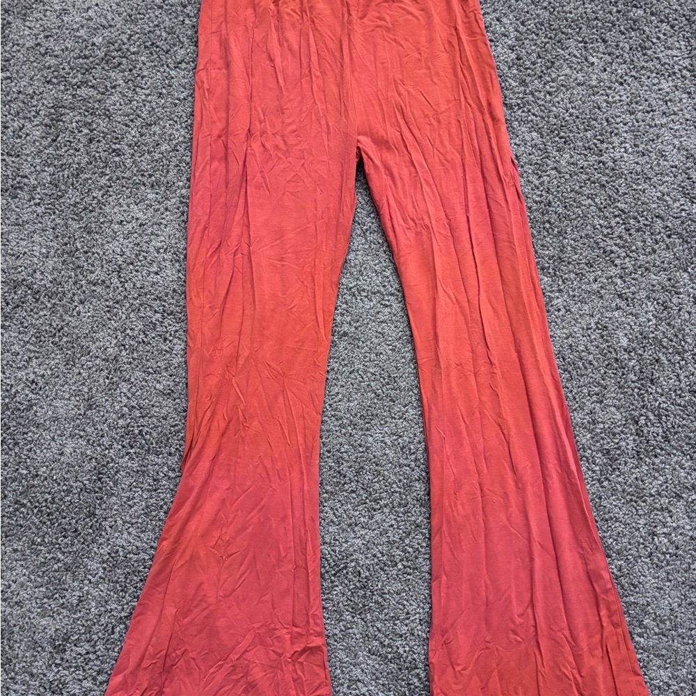 Hara the label orange flare pants